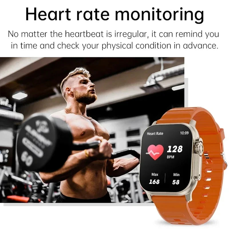 2026 Men's Smartwatch with 2.01-Inch HD Display, Bluetooth Calling, Health and Fitness Tracking, Multi-Sport Modes for Android and iOS
