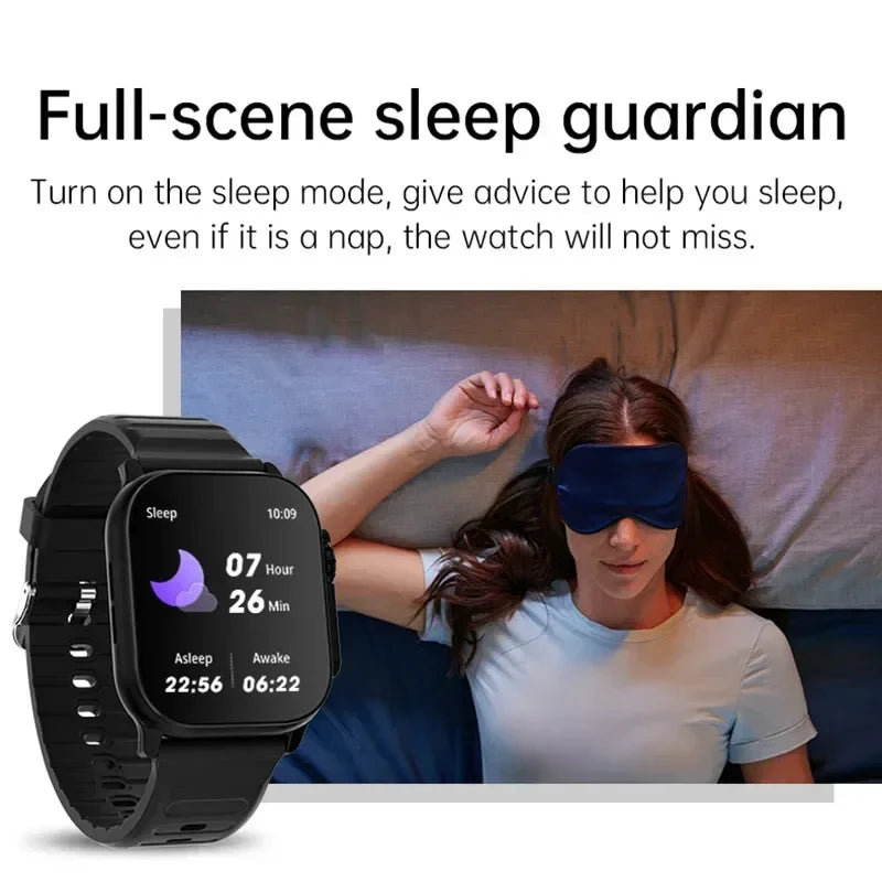 2026 Men's Smartwatch with 2.01-Inch HD Display, Bluetooth Calling, Health and Fitness Tracking, Multi-Sport Modes for Android and iOS