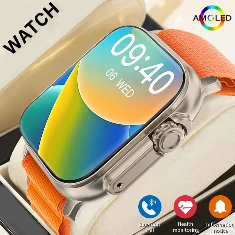 2026 Men's Smartwatch with 2.01-Inch HD Display, Bluetooth Calling, Health and Fitness Tracking, Multi-Sport Modes for Android and iOS